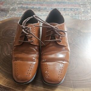 Stacy Adams Kids Tan and Brown Dress Shoes